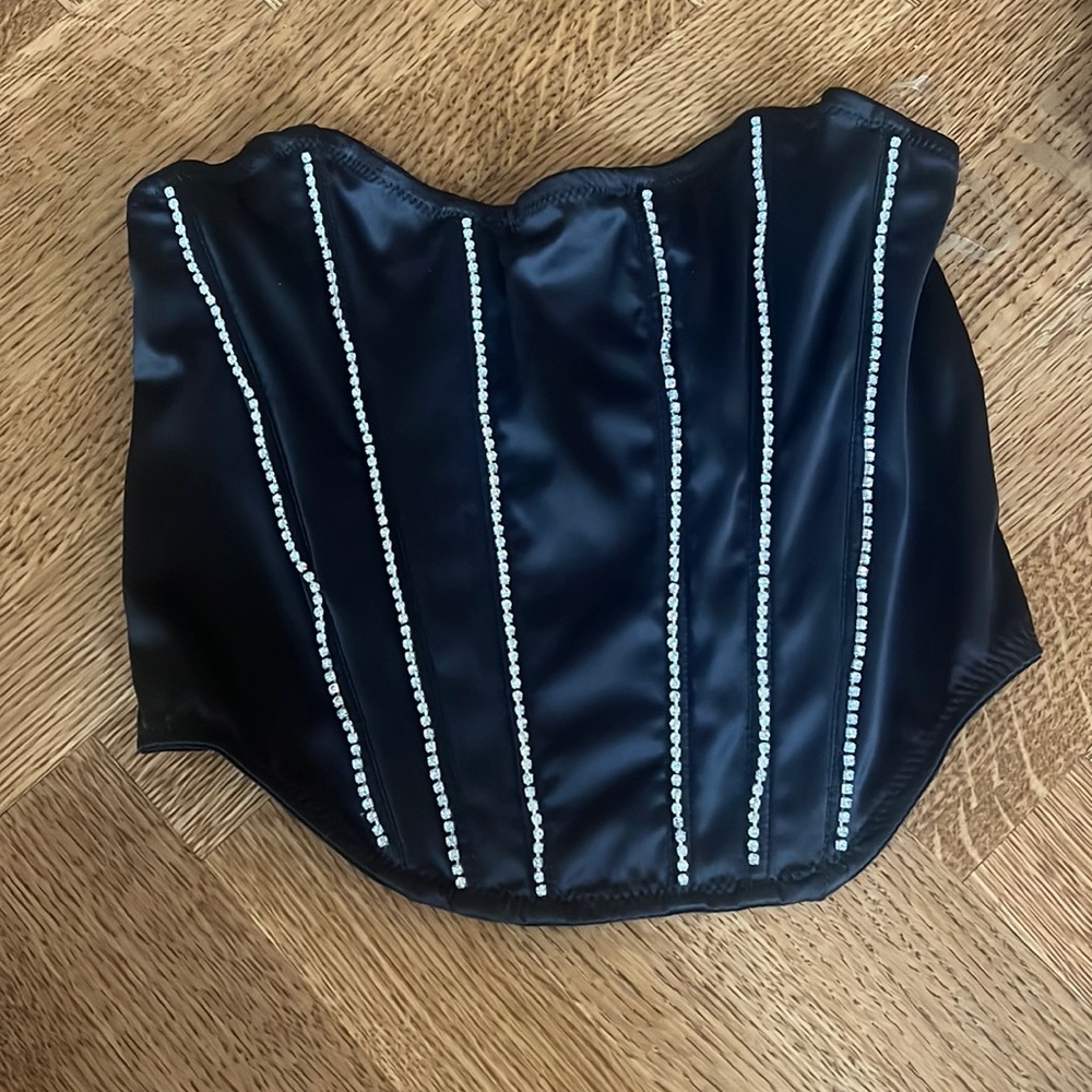 black rhinestone top